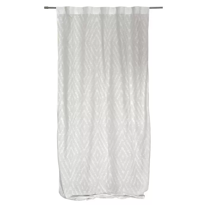 Visillo para ventana Sando - An x Al: 140 x 270 cm, 100% poliéster, Blanco - Vista frontal