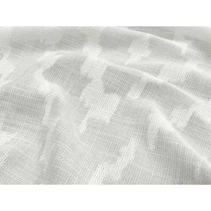 Visillo para ventana Sando - An x Al: 140 x 270 cm, 100% poliéster, Blanco - Primer plano
