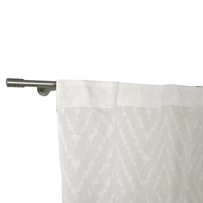 Visillo para ventana Sando - An x Al: 140 x 270 cm, 100% poliéster, Blanco - Primer plano