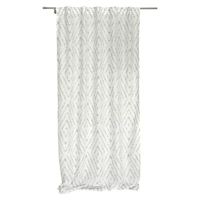 Visillo para ventana Sando - An x Al: 140 x 270 cm, 100% poliéster, Gris - Vista frontal