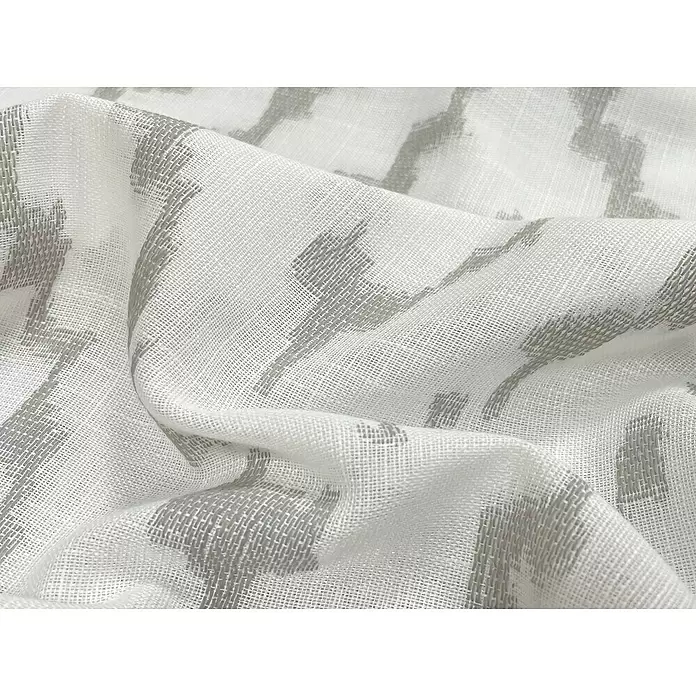 Visillo para ventana Sando - An x Al: 140 x 270 cm, 100% poliéster, Gris - Primer plano