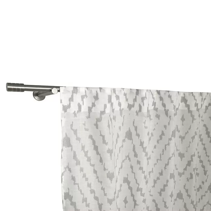 Visillo para ventana Sando - An x Al: 140 x 270 cm, 100% poliéster, Gris - Primer plano