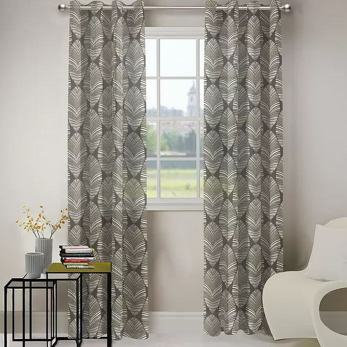 Visillo para ventana Massaï - An x Al: 140 x 250 cm, 100% poliéster, Gris - Foto ambiente