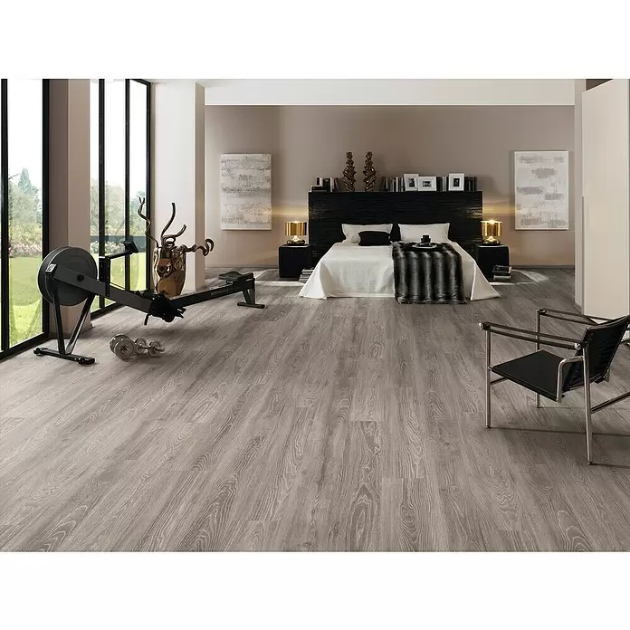 LOGOCLIC Laminat Rock Ridge Oak - 1.285 x 192 x 7 mm, Rustikalni pod - Živopisni prikaz