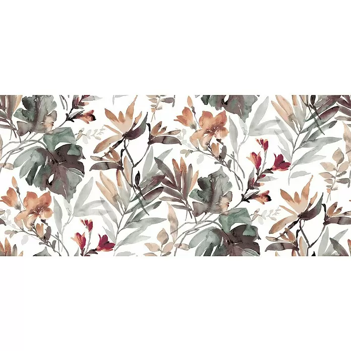 Visillo para ventana Belice - An x Al: 140 x 250 cm, 100% poliéster, Multicolor/Rojo - Primer plano