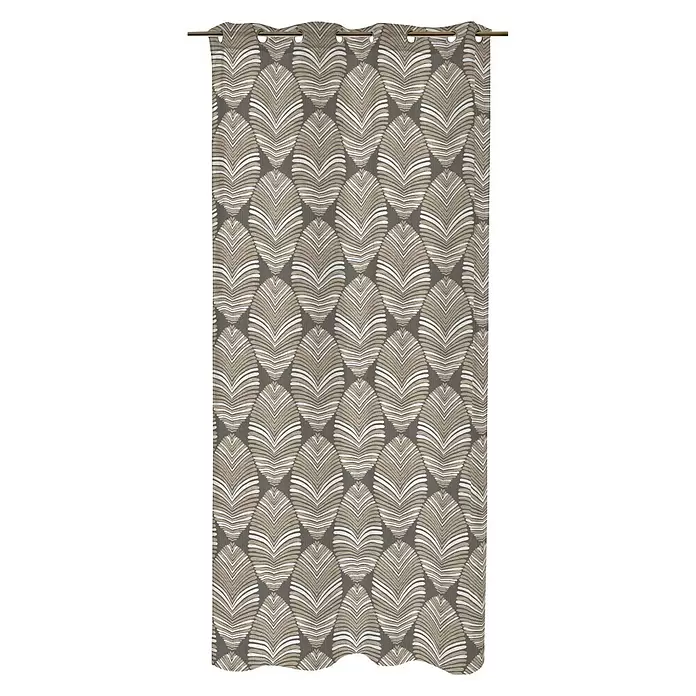 Visillo para ventana Massaï - An x Al: 140 x 250 cm, 100% poliéster, Gris - Vista frontal