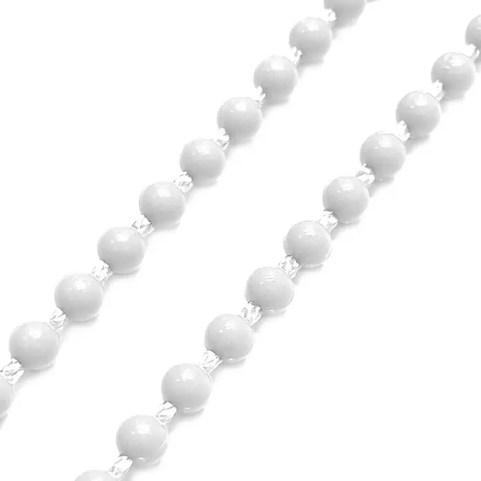 Accesorio para cadena de bolas Anillo - 3 m, Blanco, Plástico - Primer plano