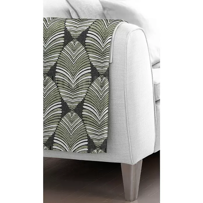 Plaid Massaï - 130 x 150 cm, Gris, Rectangular - Primer plano
