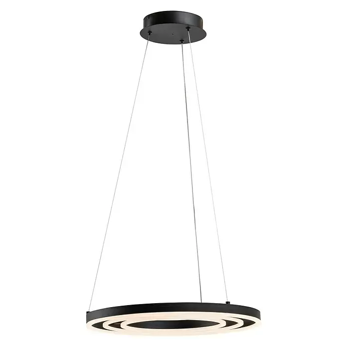 Lavida Ring LED-Pendelleuchte rund - Ø x H: 50 x 120 cm - Vorderansicht