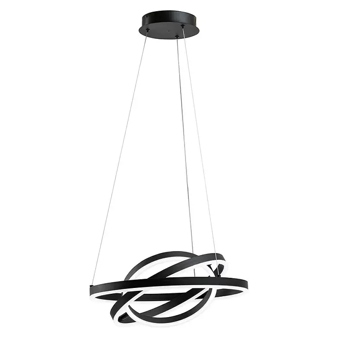 Lavida Ring LED-Pendelleuchte rund Ring - Ø x H: 50 x 120 cm - Vorderansicht