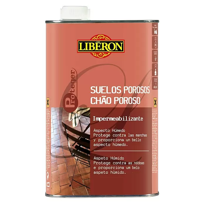 Libéron Barniz protector Suelos Porosos - Incoloro, 1 l - Vista frontal