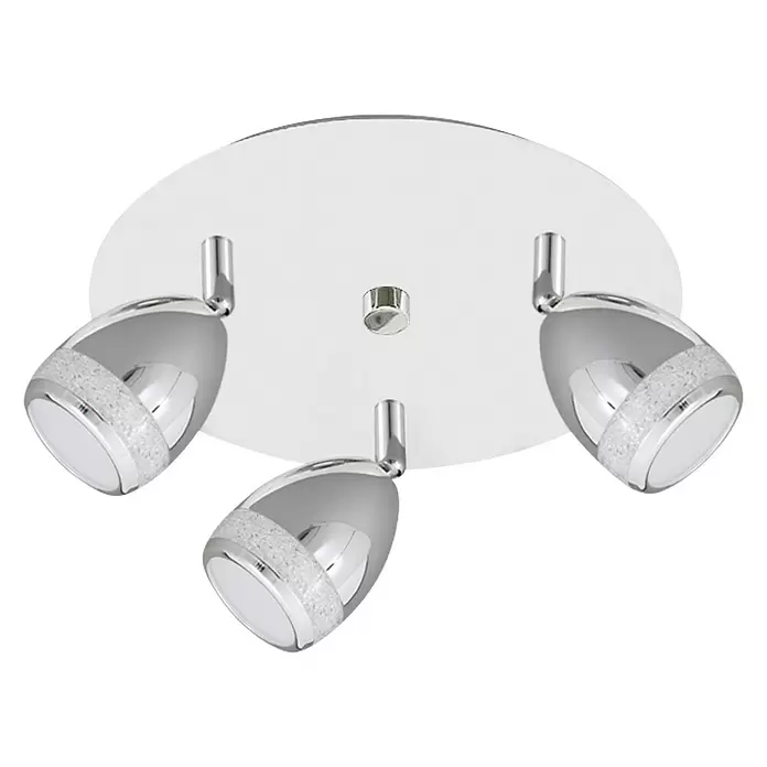 Brilo Led-plafondlamp Ringo - 4 W, Chome, Ø x h: 220 cm x 92 mm - Zicht van beneden
