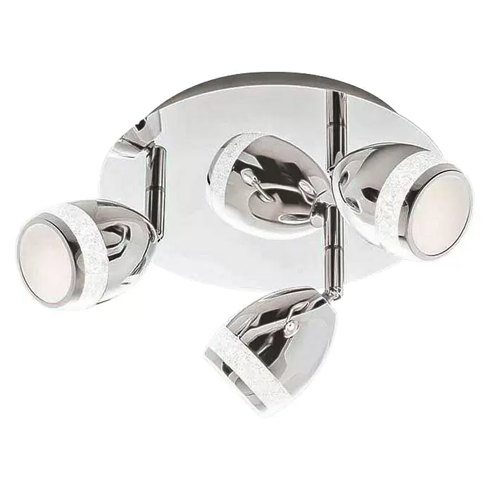 Brilo Led-plafondlamp Ringo - 4 W, Chome, Ø x h: 220 cm x 92 mm - Zicht van beneden