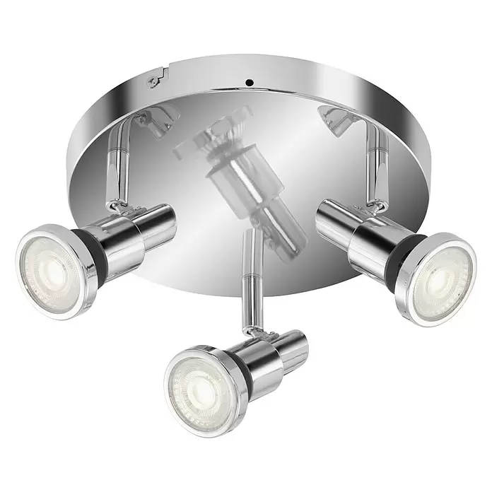 Briloner Led-plafondlamp Flamo - 4 W, Chrome, l x b x h: 21 x 21 x 10,6 cm - Zicht van beneden