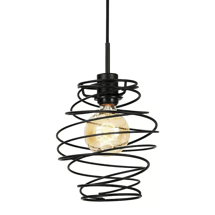 Briloner Hanglamp Box - 60 W, Zwart, E27 - Close-up