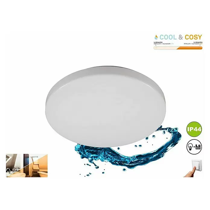 Briloner Led-plafondlamp, rond Stelo - 12 W, Ø x h: 29 x 7 cm, Lichtkleur: Neutraal wit - Vooraanzicht