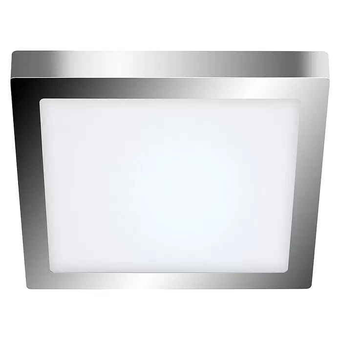 Briloner Led-plafondlamp Bosca - 21 W, l x b x h: 30 x 30 x 3,2 cm, Chrome, Neutraal wit - Zicht van beneden