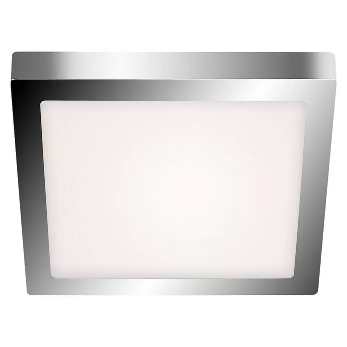 Briloner Led-plafondlamp Bosca - 21 W, l x b x h: 30 x 30 x 3,2 cm, Chrome, Neutraal wit - Zicht van beneden