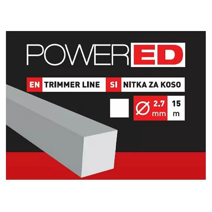 Powered Plastična nit za trimer - Debljina niti: 2,7 mm, 15 m - Pogled sprijeda