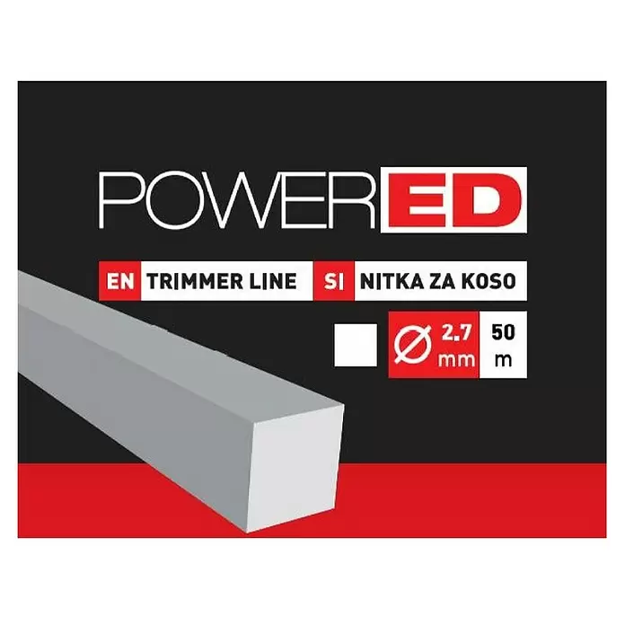 Powered Plastična nit za trimer - Debljina niti: 2,7 mm, 50 m - Pogled sprijeda