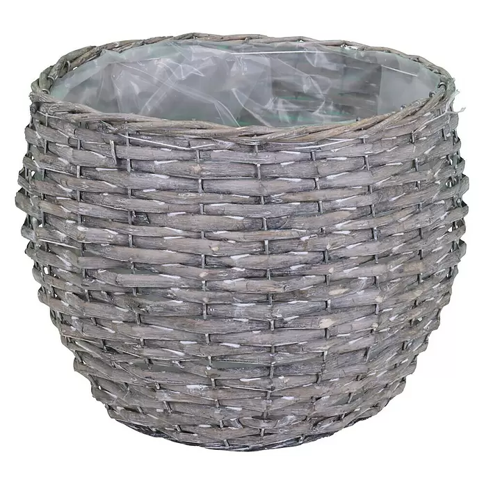 A.H.G. Ukrasna košara za biljke - Vanjska dimenzija (ø x V): 24 x 28 cm, prirodni materijali - Pogled sprijeda