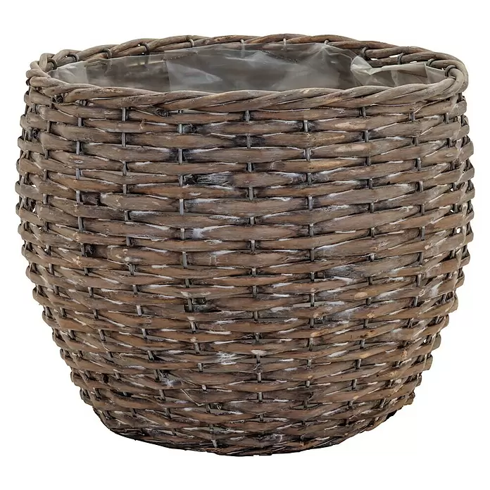 A.H.G. Ukrasna košara za biljke - Vanjska dimenzija (ø x V): 16 x 19 cm, prirodni materijali - Pogled sprijeda