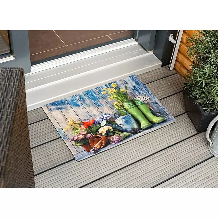 Astra Deco Sauberlaufmatte Print - Gartenstillleben, Bunt, 40 x 60 cm, 100 % Polyamid - Stimmungsaufnahme