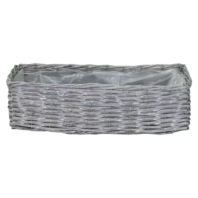 A.H.G. Plastična žardinjera - Vanjska dimenzija (D x Š x V): 46 x 16 x 13 cm, prirodni materijali - Pogled sprijeda