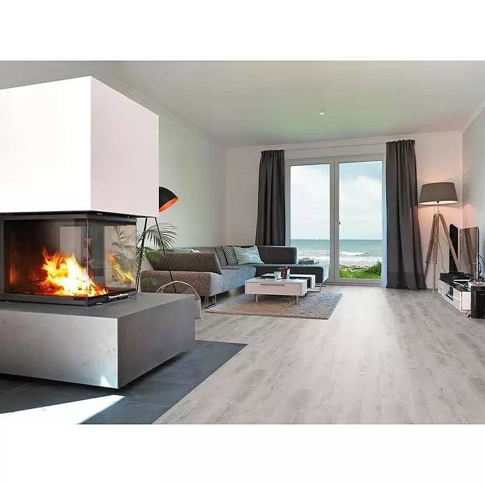 b!design Podna vinilna obloga SPC Sunny Pine - 1.220 x 181 x 3,8 mm, Rustikalni pod - Živopisni prikaz