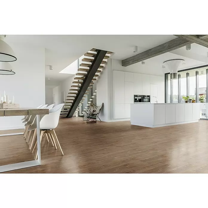 b!design Podna vinilna obloga SPC Hickory - 1.220 x 181 x 4,2 mm, Rustikalni pod - Živopisni prikaz