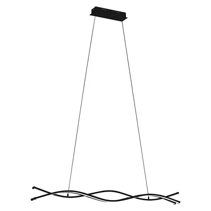 Eglo Lasana 3 Lámpara colgante LED - 33 W, L x An x Al: 8 x 98,5 x 120 cm, Negro, Blanco cálido - Vista frontal