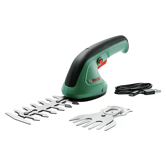 Bosch Podadora de batería para césped y arbustos EasyShear - 3,6 V, Iones de litio, 1 batería, Anchura de cuchilla: 8 cm - Vista angular
