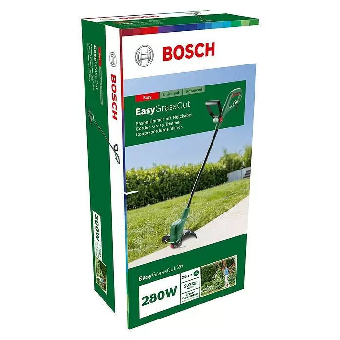 Bosch Električni trimer za travu EasyGrassCut 26 - 280 W, Širina reza: 26 cm - Dijagonalni pogled