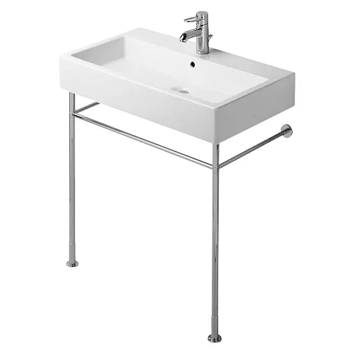 Duravit Vero Konsole - B x L: 72,5 x 42,5 cm, Chrom, Metall, Passend für: Duravit Vero Waschtische - Diagonale Ansicht