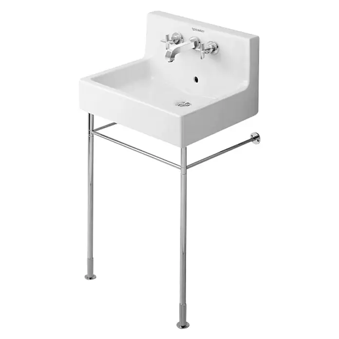Duravit Vero Konsole - B x L: 52,5 x 42,5 cm, Chrom, Metall, Passend für: Duravit Vero Waschtische - Diagonale Ansicht