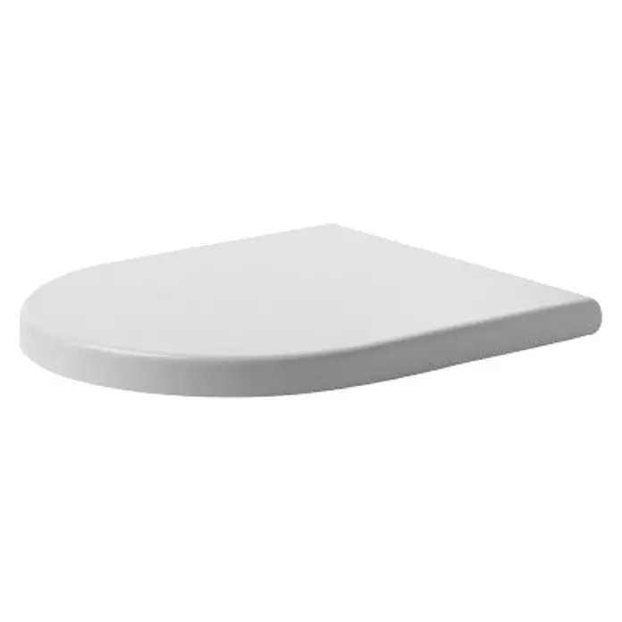 Duravit Starck 3 WC-Sitz Big Toilet - Mit Absenkautomatik, Duroplast, Weiß - Diagonale Ansicht
