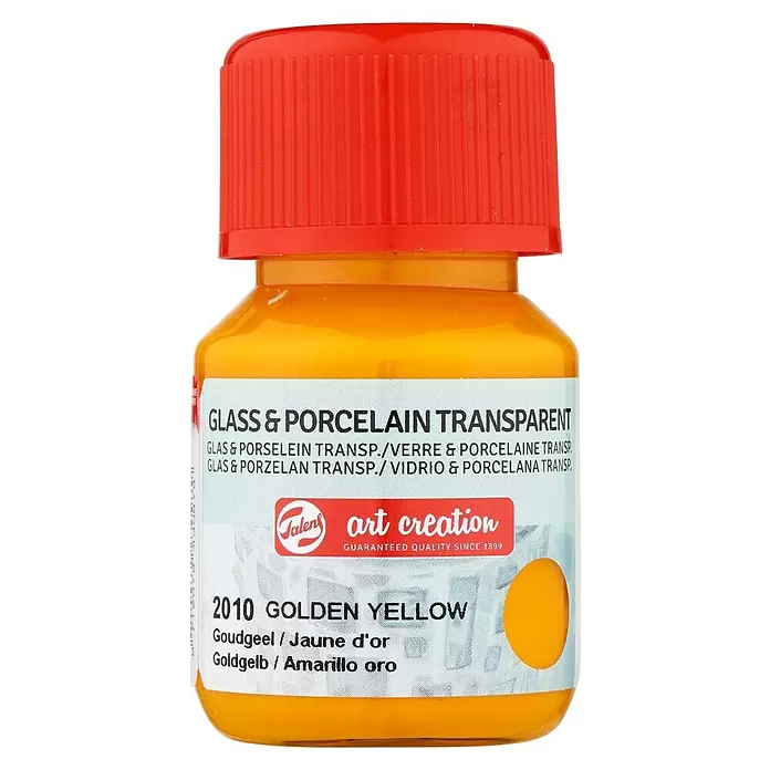 Talens Art Creation Pintura para efectos decorativos Vidrio & Porcelano - Amarillo oro, 30 ml - Vista frontal