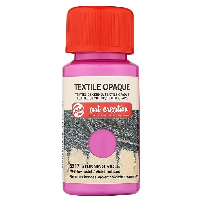 Talens Art Creation Pintura textil Opaque - Violeta deslumbrante, 50 ml - Vista frontal