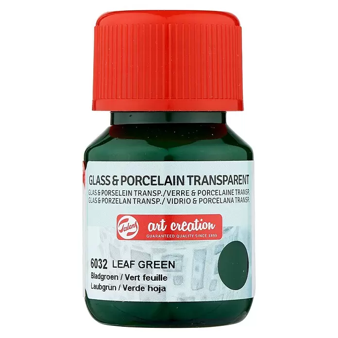 Talens Art Creation Pintura para efectos decorativos Vidrio & Porcelano - Verde hoja, 30 ml - Vista frontal
