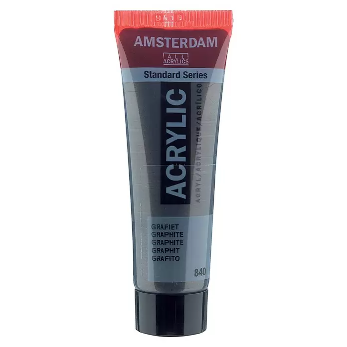 Talens Amsterdam Pintura acrílica Standard - Grafito, 20 ml, Tubo - Vista frontal