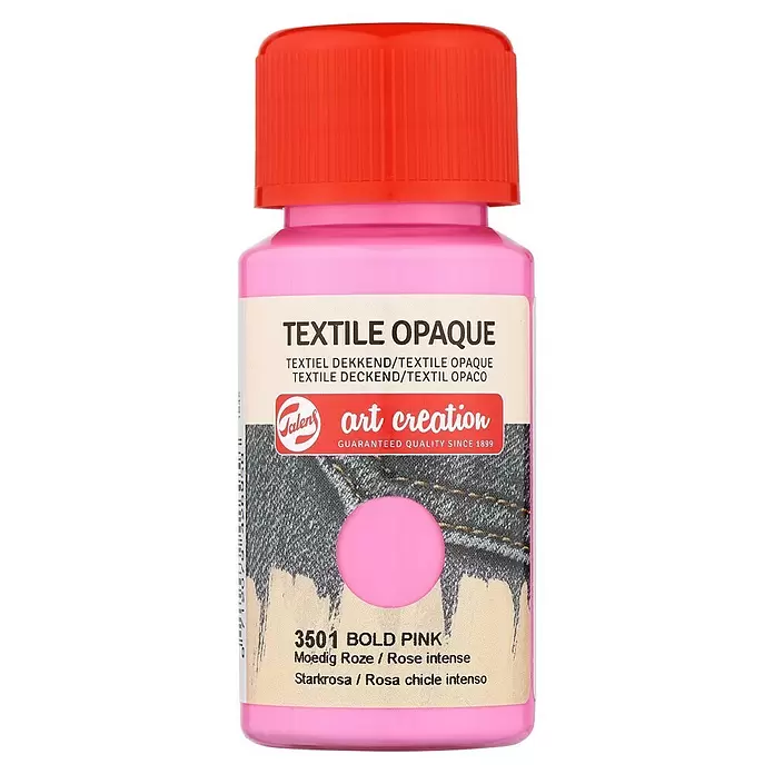 Talens Art Creation Pintura textil Opaque - Rosa chicle, 50 ml - Vista frontal