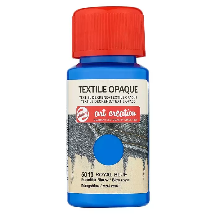 Talens Art Creation Pintura textil Opaque - Azul real, 50 ml - Vista frontal