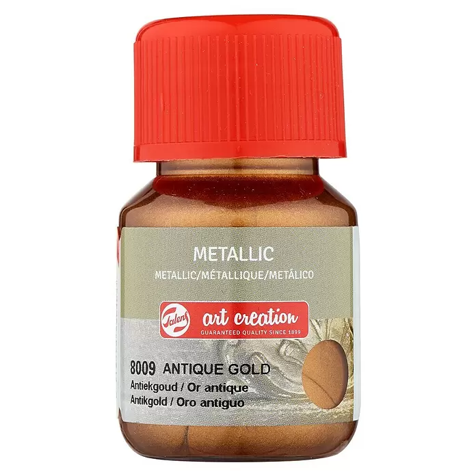 Talens Art Creation Pintura de efecto metálico Metallic - Oro antiguo, 30 ml - Vista frontal
