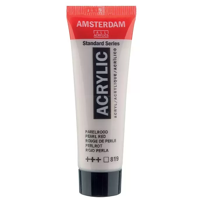 Talens Amsterdam Pintura acrílica Standard - Rojo perla, 20 ml, Tubo - Vista frontal