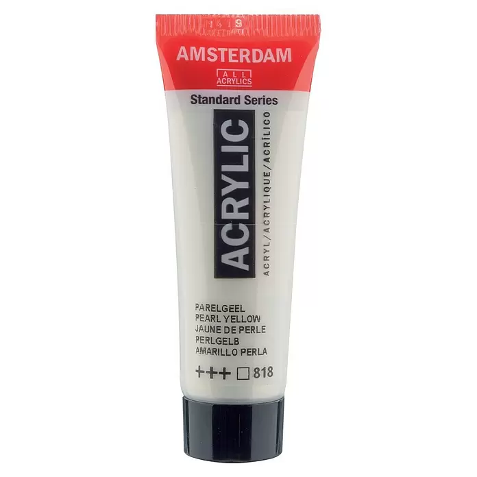 Talens Amsterdam Pintura acrílica Standard - Amarillo perla, 20 ml, Tubo - Vista frontal