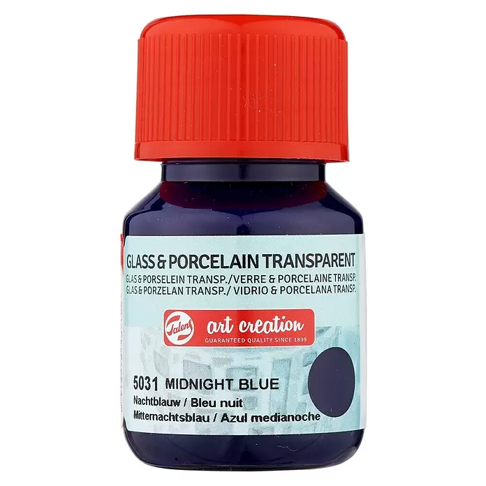 Talens Art Creation Pintura para efectos decorativos Vidrio & Porcelano - Azul medianoche , 30 ml - Vista frontal