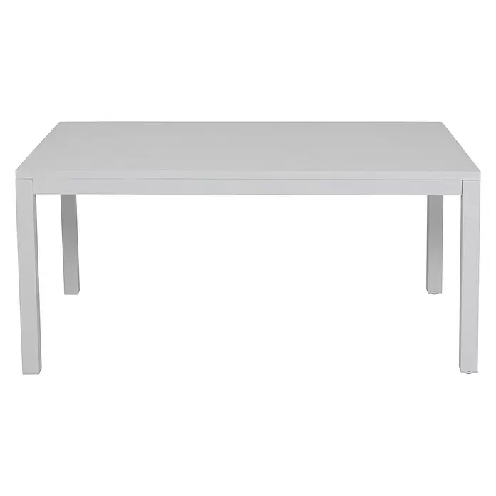 Mesa extensible de jardín Enora - L x An x Al: 160 x 90 x 75,5 cm, Aluminio, Blanco - Vista frontal
