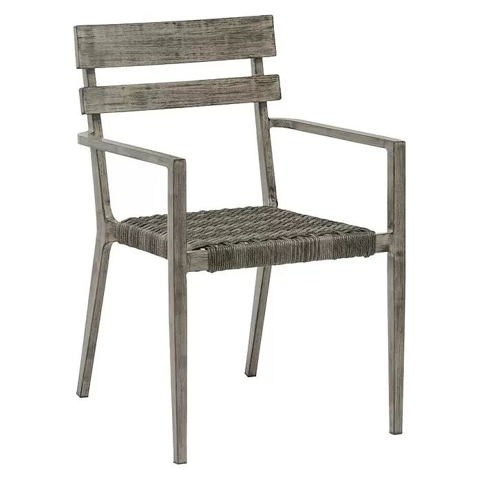 Silla de jardín Josefina - An x Pr x Al: 55 x 57 x 84 cm, Bicolor gris - Vista angular