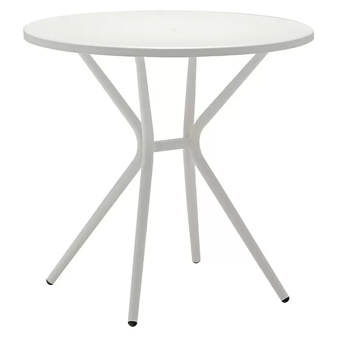 Mesa auxiliar de jardín Abigail - Ø x Al: 70 x 75 cm, Aluminio, Verde - Vista frontal