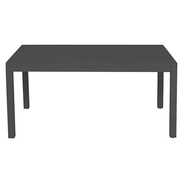 Mesa extensible de jardín Enora - L x An x Al: 160 x 90 x 75,5 cm, Aluminio, Negro - Vista frontal